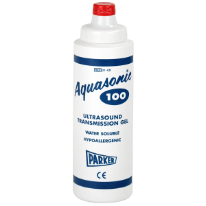 Een vooraanzicht van een fles Parker Aquasonic 2550ml