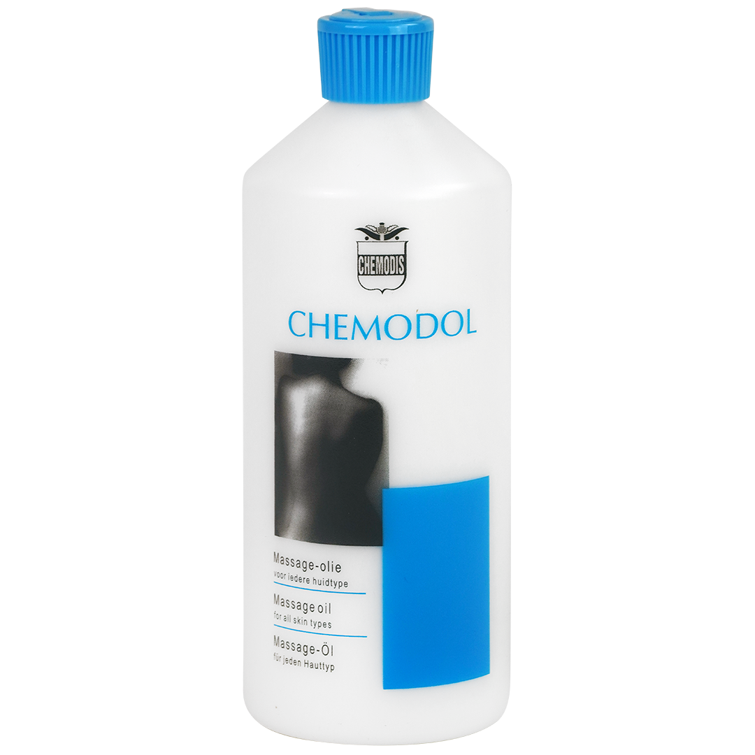 Een 500 ml massageolie van chemodol.