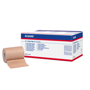 Een doos acrylastic 8 cm met er naast een los rolletje