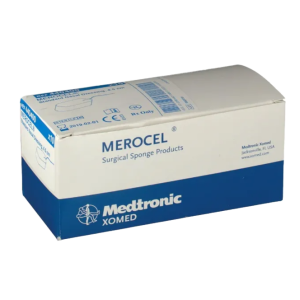 wit met blauwe doos Merocel Neustampon 4,5 cm