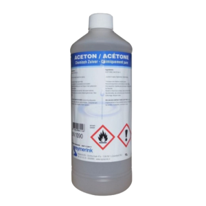 Fles gevuld met 1000ml aceton