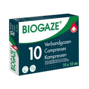 Verpakking van de biogaze 10x10cm met erin 10 stuks