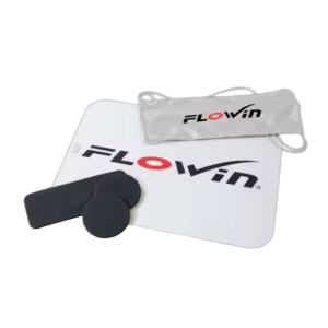 Een Flowin fitness set met matjes in verschillende grootte