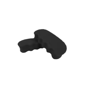 Een zwarte handtrainer van foam