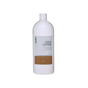 Een fles met daarin 1L fysioline coco lotion