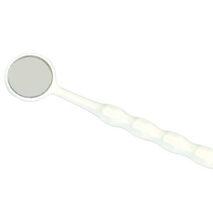 Vooraanzicht van een witte H&W Mondspiegel