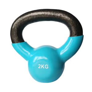 blauwe kettlebell vinyl van de voorkant