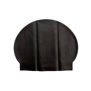 Een zwarte latex badmuts