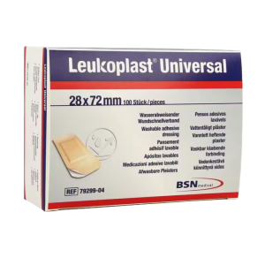 Het verpakkingsdoosje van de leukoplast universal strips