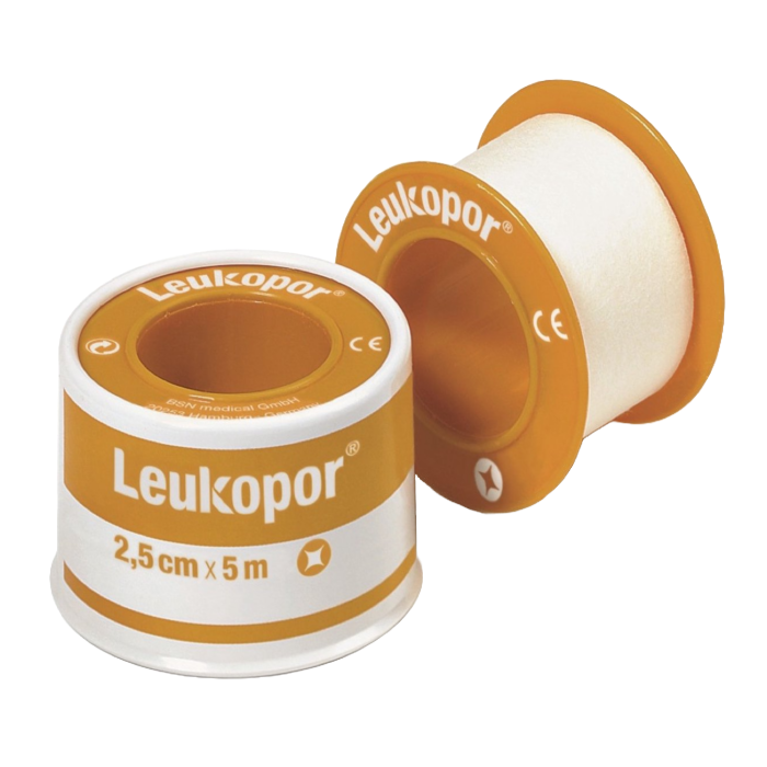 Twee rollen Leukopor hechtpleister