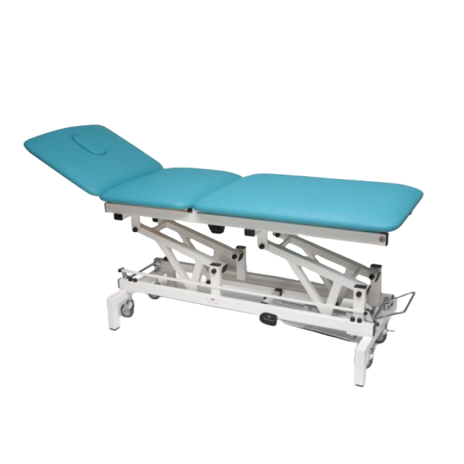 Een blauwe massagetafel eco-line 3-delig