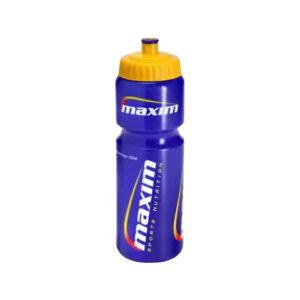 Een blauwe Maxim bidon met een inhoud van 0,75L