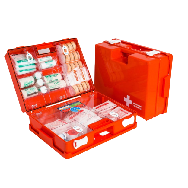 Een Multi A verbandtrommel met de daarbij behorende inhoud
