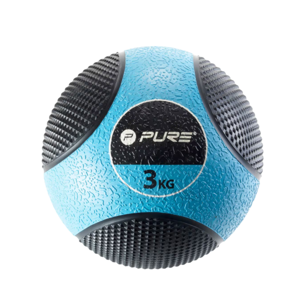 De Pure 2 Improve medicine ball blauw van 3kg