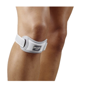 De push med patellabrace om een pasvorm knie