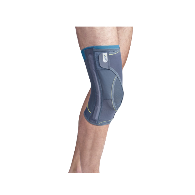 De push sports kniebrace om een pasvorm knie