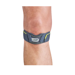 De push sports patellabrace om een pasvorm knie