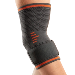 De Orliman sport elleboogbandage om een pasvorm elleboog