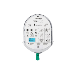Een Samaritan PAD pak elektroden en batterij