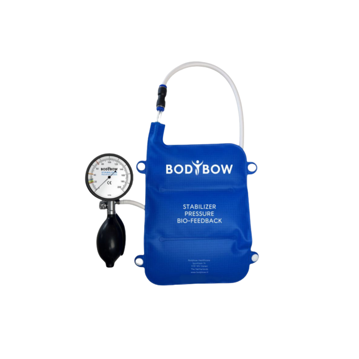 Een blauwe Biofeedback uit de verpakking.
