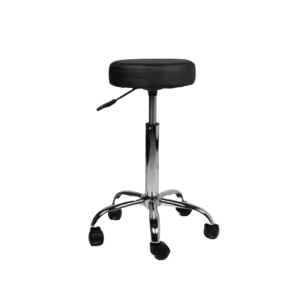 Een zwarte standaard tabouret