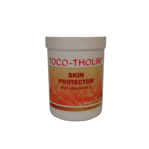 Een potje met daarin toco-tholin skin protector