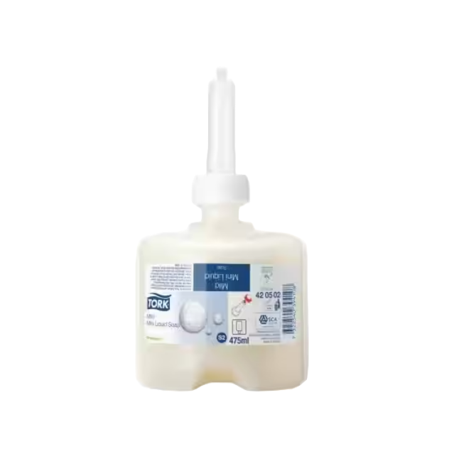de tork s2 premium milde liquid soap in een verpakking van 475 ml