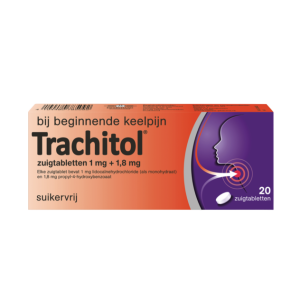 Een verpakking van de trachitol tabletten