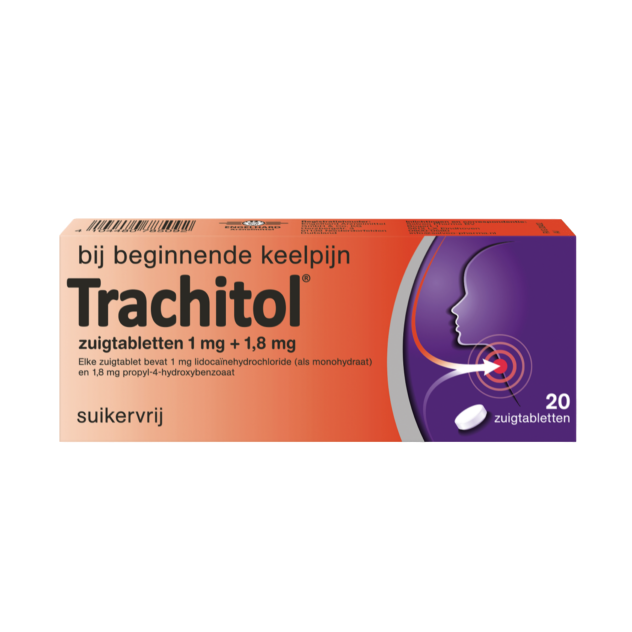 Een verpakking van de trachitol tabletten