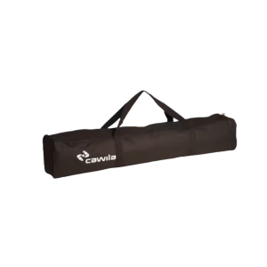 Een zwarte cawila tas bestemd voor trainingsstangen