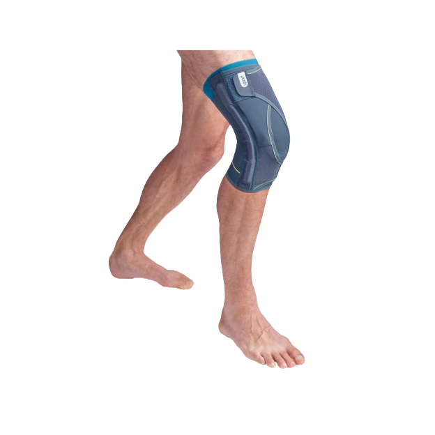 Een push sports kniebrace om een pasvorm knie