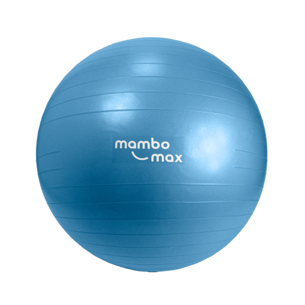 Een Mambo balansbal blauw met een diameter van 75cm
