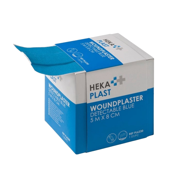 Een doosje met daarin een wondpleister haccp detecteerbaar van 500x8cm