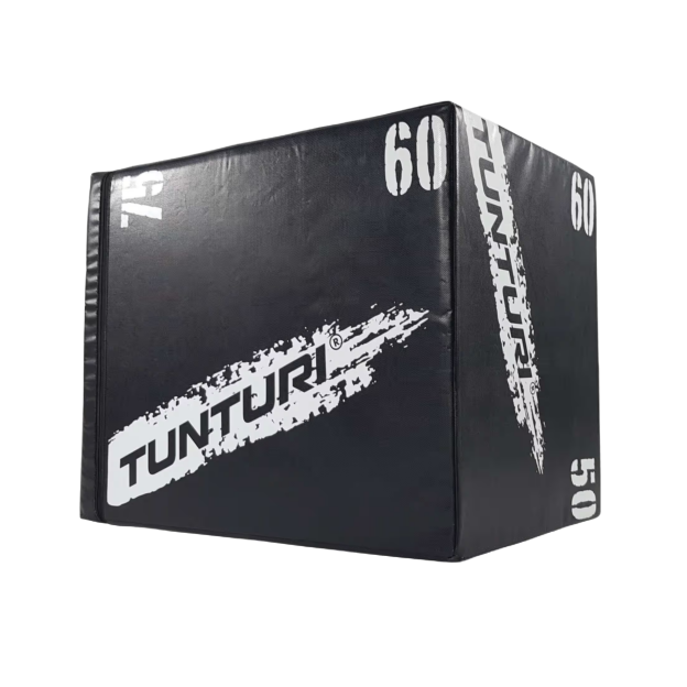 De Tunturi plyo box EVA zwart 50 x 60 x 75.