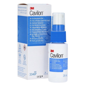 Een productafbeelding waar een flesje 3m Cavilon naast de verpakking staat