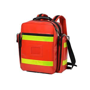 Een Medical Rescue Bag Outdoor in de kleuren rood en fel geel