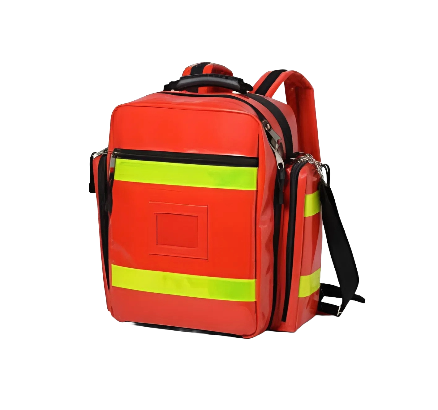 Een Medical Rescue Bag Outdoor in de kleuren rood en fel geel