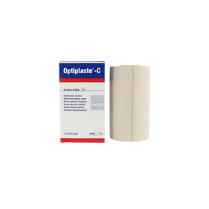 Een verpakking van een rol optiplast-C 10 cm met een losse rol ernaast.