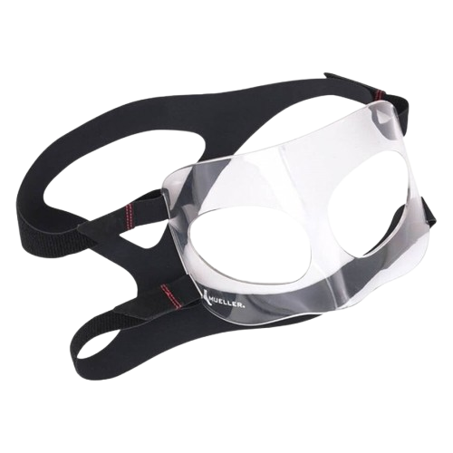 Een mueller neusmasker vanaf de voorkant