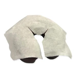 een airlaid facecover op een hoofdkussen