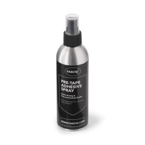een flesje met daarin 200ml Fasciq Adhesive spray