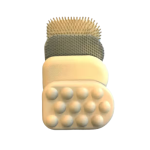 Vier verschillende opzetstukken voor een Vibrax Massage Apparaat