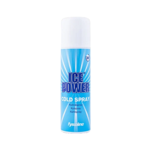 Een blauwe bus met daarin 200ml aan ice power coldspray