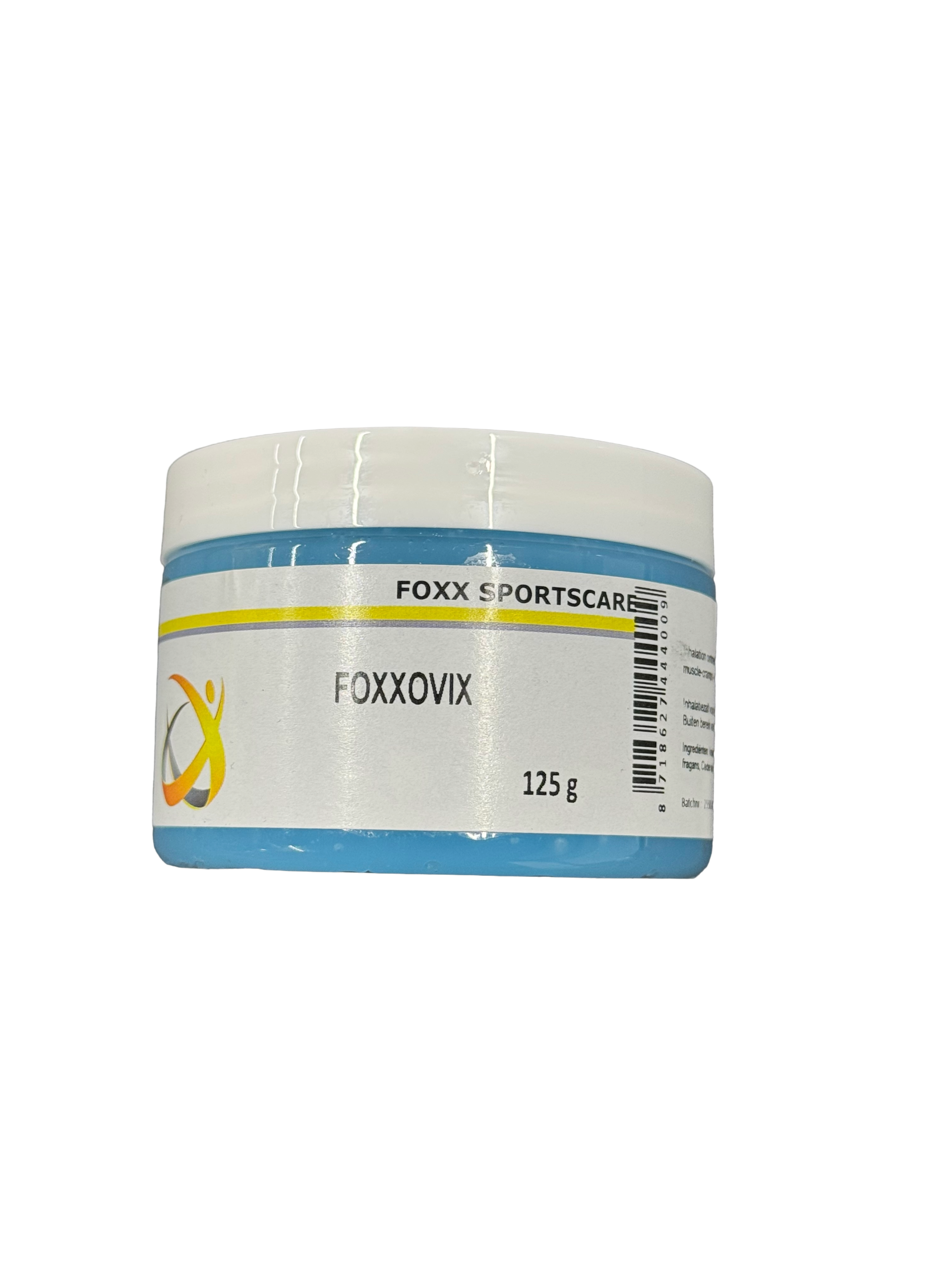 Een potje met daarin 125g aan foxxovix