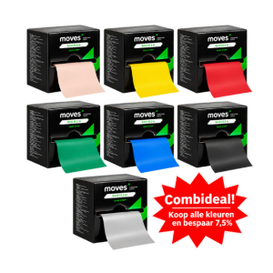 Een combideal van 7 verschillende Moves oefenbanden