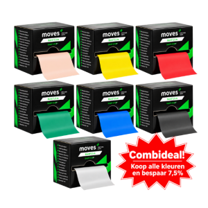 Een combideal met 7 oefenbanden van 5,5m