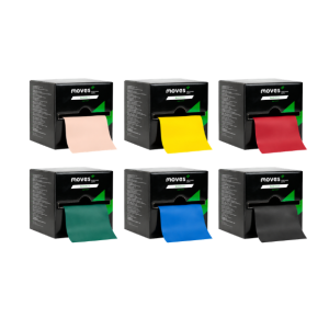 6 dozen met daarin Moves oefenbanden van 45,5m in verschillende kleuren