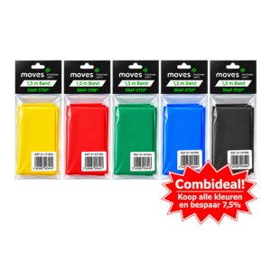 een combideal met 5 oefenbanden van 1,5m