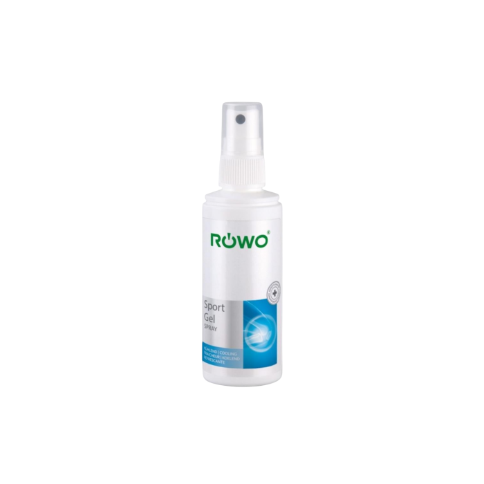 Een flesje Röwo Sportgel Spray 100 ml