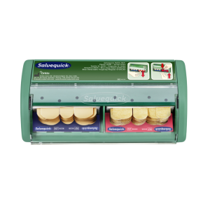 Een Salvequick Pleisterautomaat voor normale Salvequick pleisters